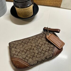 Vintage Coach Soho Mini Signature Small Brown Coin Purse
